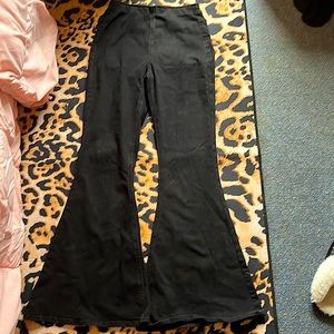 black flare jeans